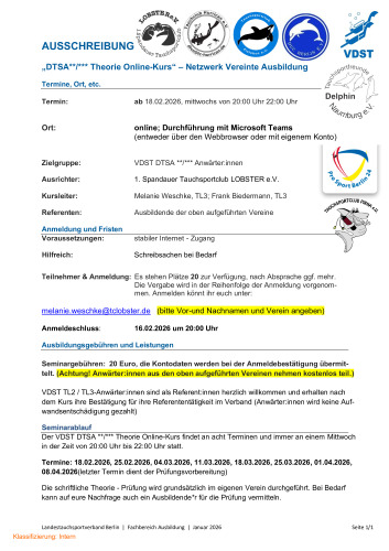 Silber Gold Ausbildung 2026 GDL German Divers Lizenz